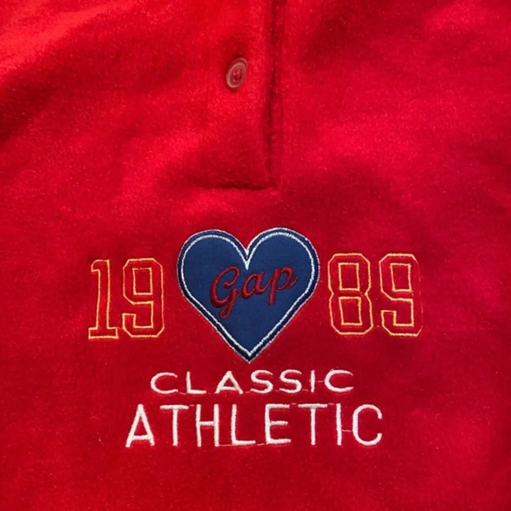 Vintage Baby Gap XL (18-24 months) Red 2 Button‎ Front Hoodie